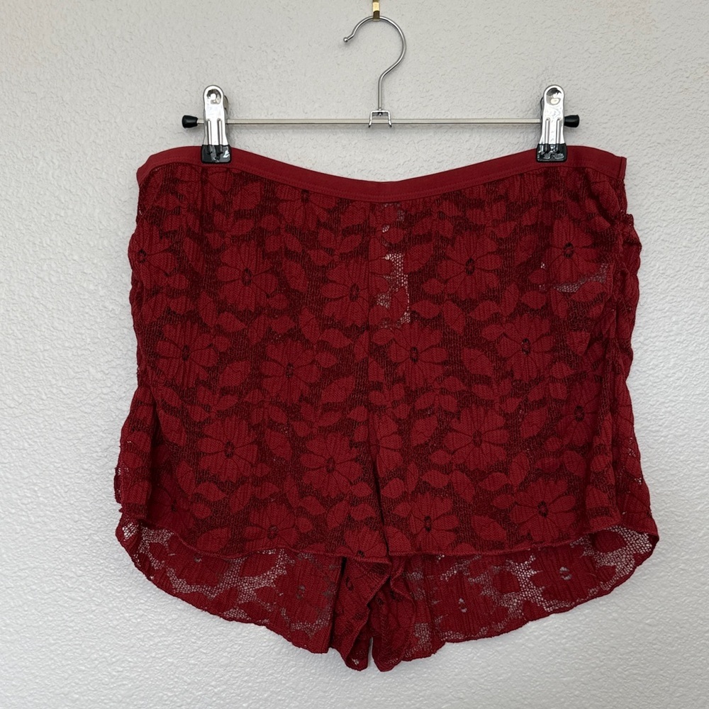 Aerie Offshore Lace Boxer Burgundy Red Large NWT - Picture 2 of 5
